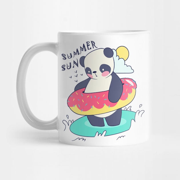 Panda summer sun by ArtStyleAlice